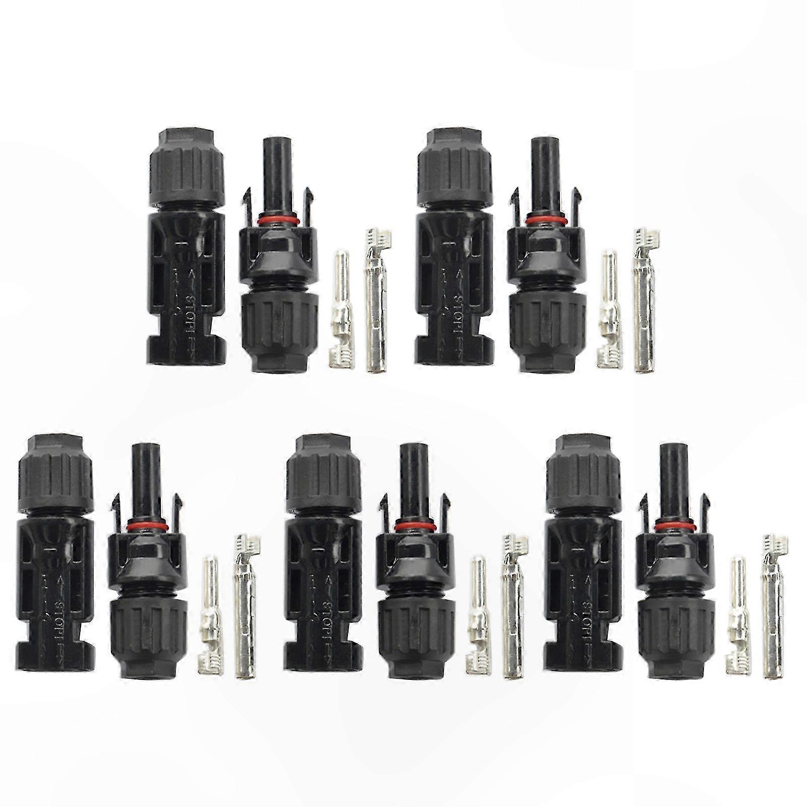 Wasserdichter 5-paariger Solarstecker, Photovoltaik-kabeladapter, Robuste Stecker/buchsen Für Solarmodule