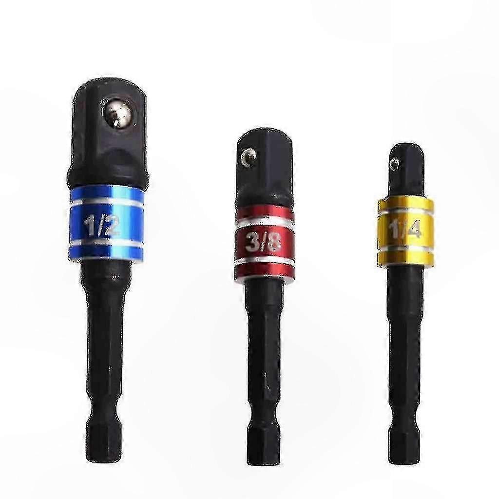 Set Mit 3 Schlagschrauber-adaptern – 1/4" Auf 3/8" Auf 1/2" Spannfutter-umrüstsatz Für Haushaltswerkzeuge