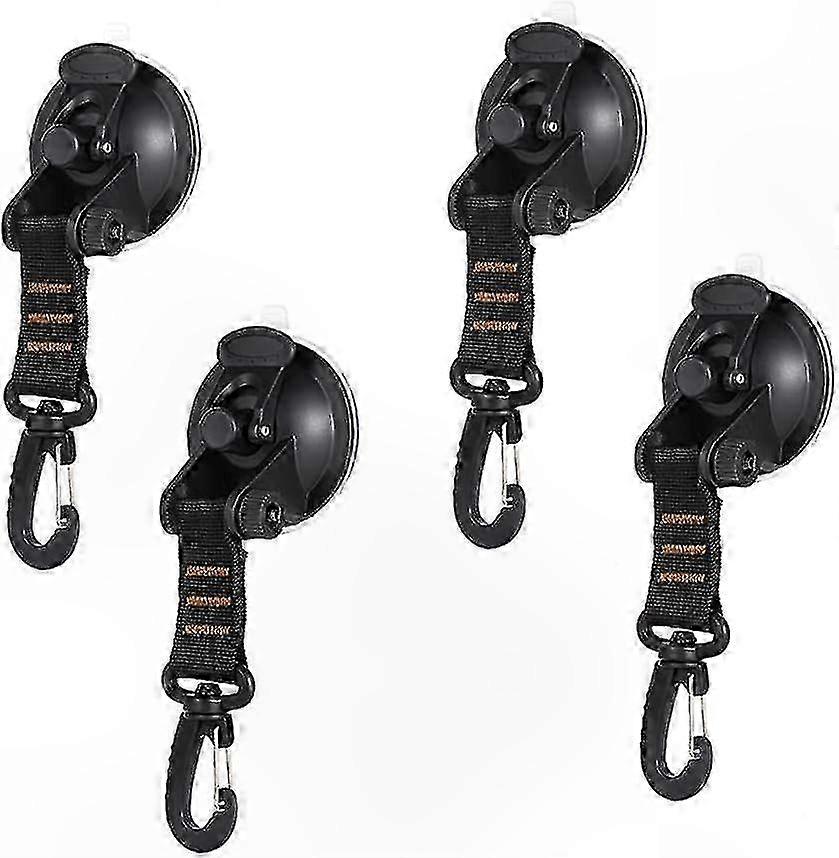 Set Mit 4 Robusten Saugnäpfen Mit Haken, Die Bis Zu 10 Kg Tragen, Vielseitiges Zubehör Für Familien-camping Und Outdoor-aktivitäten
