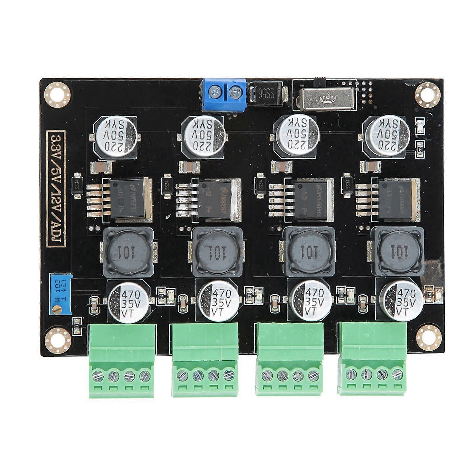 Mehrkanal-schaltnetzteilmodul, Einstellbarer Spannungswandler 3,3 V/5 V/12 V/adj, Einstellbarer Ausgang, Kompakter Spannungsregler