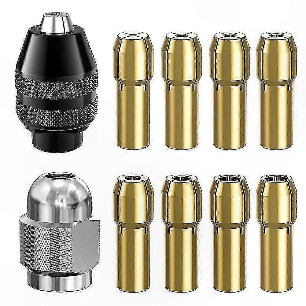 Schnellspannfutter Ohne Werkzeug, Spannzangensatz Für Rotationswerkzeuge, 0,8 Mm Bis 3,2 Mm, Ersatzbits Mit Mutternadapter, Vielseitig Einsetzbar