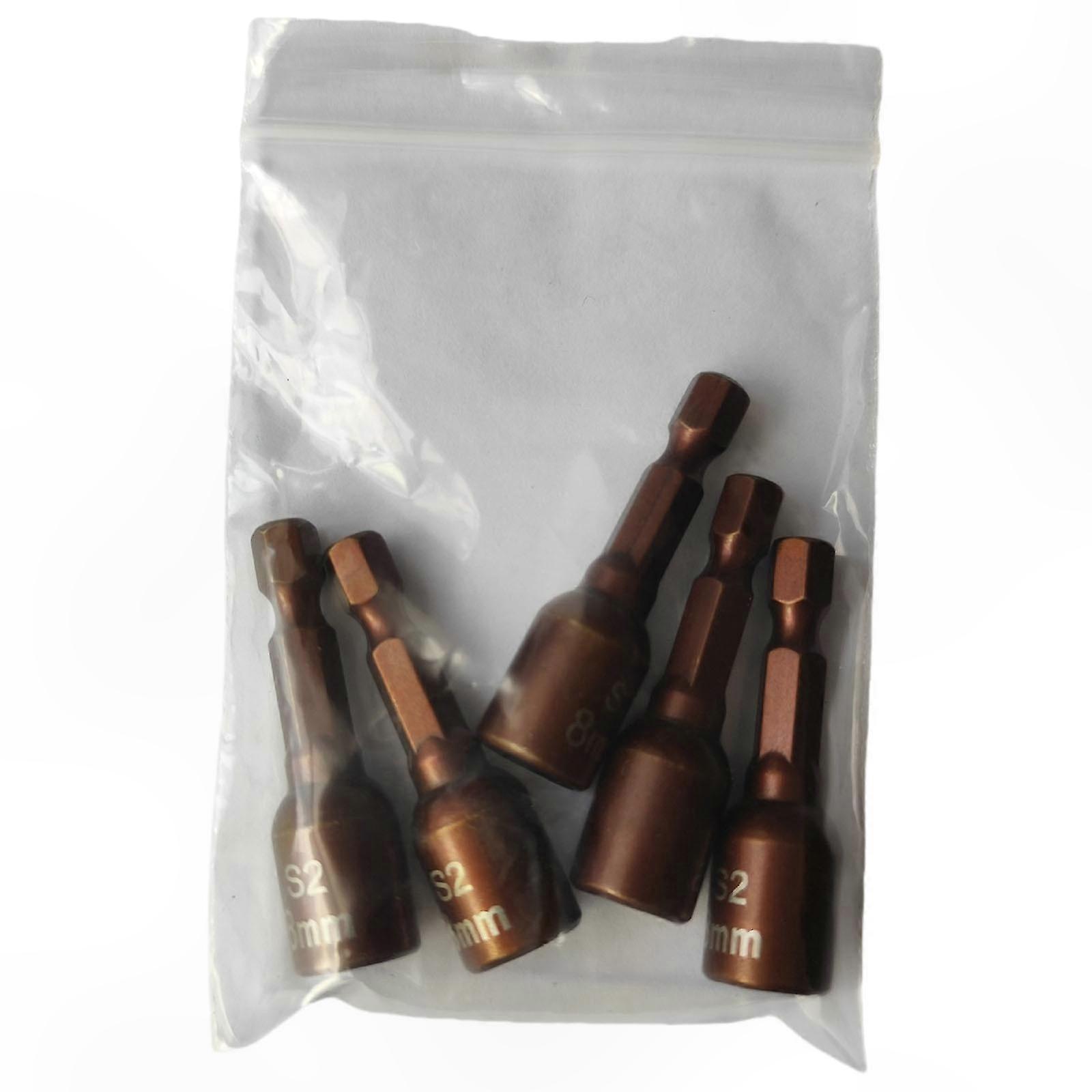 Set Mit 5/10 Leistungsstarken Magnetischen Steckschlüsseleinsätzen, 1/4 Zoll Sechskantadapter Für Schrauben, Länge 45 Mm, Ideal Für Heimwerker Und Bastelbegeisterte.