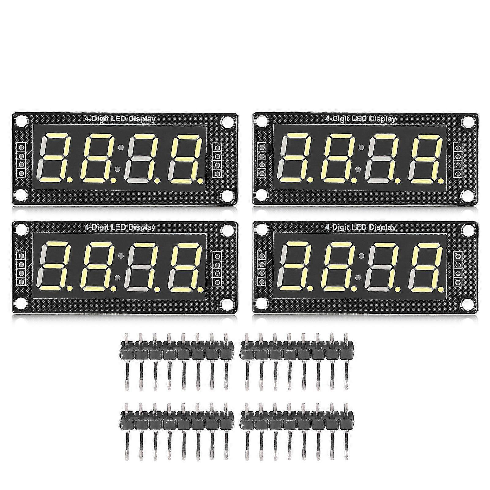 4-stellige Gelbe 0,56-zoll-led-anzeige, 7-segment-uhrmodul Tm1637, 4-panel-kit Mra041e, Digitalanzeige Für Elektronische Montage.