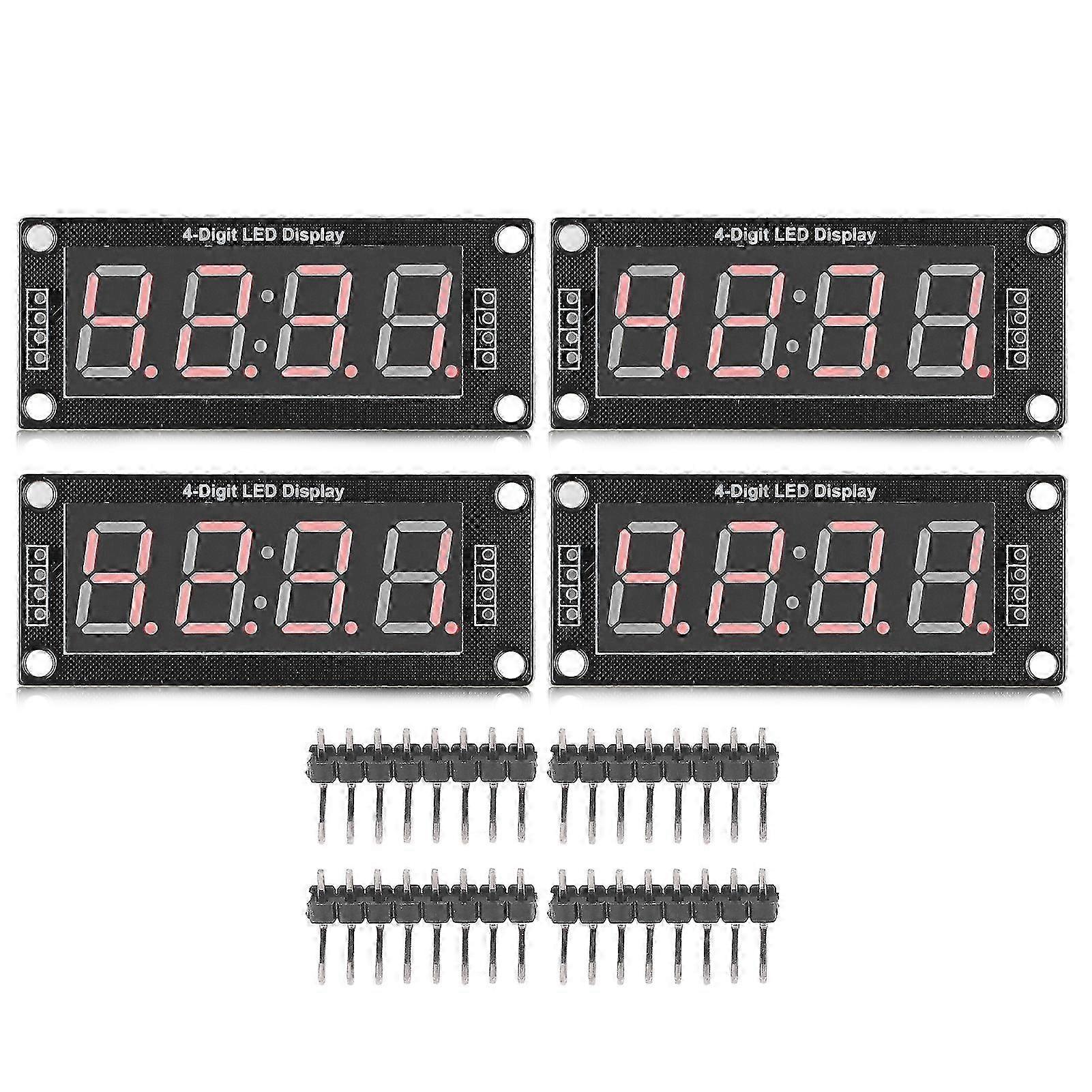 Tm1637 4x4-stellige Led-anzeige, Mra041d 0,56-zoll-7-segment-uhrmodul (rot), 4-stellige Digitalanzeige