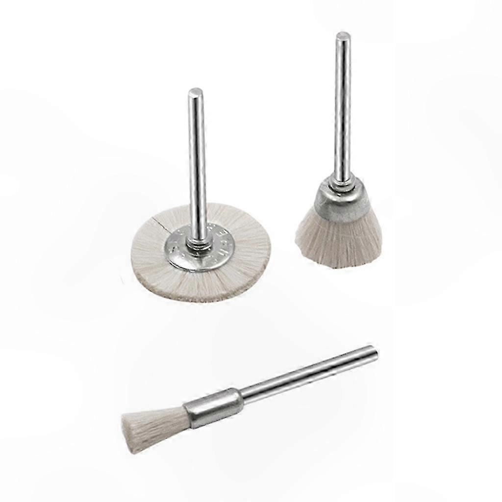 Set Mit 3 Wollpolierbürsten Für Bohrmaschinen, Schleif- Und Polierscheiben, Rotationszubehör Für Die Zahnärztliche Versorgung Und Rotationswerkzeuge
