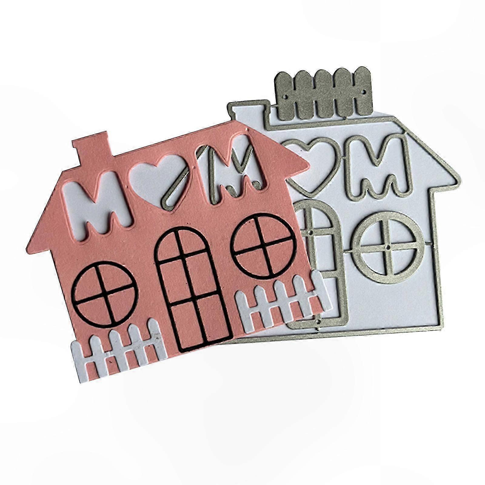 2 Buchstaben-schablonen „mom House“ Zum Selbermachen, Metallschablone Für Kreative Projekte Von Kindern Und Erwachsenen, 2 Stück