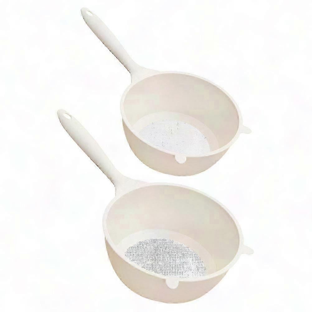 Reissieb Aus Kunststoff Mit Griff, 2er-set, Zum Waschen Und Abspülen Von Obst Und Gemüse, Praktischer Abtropfbehälter.