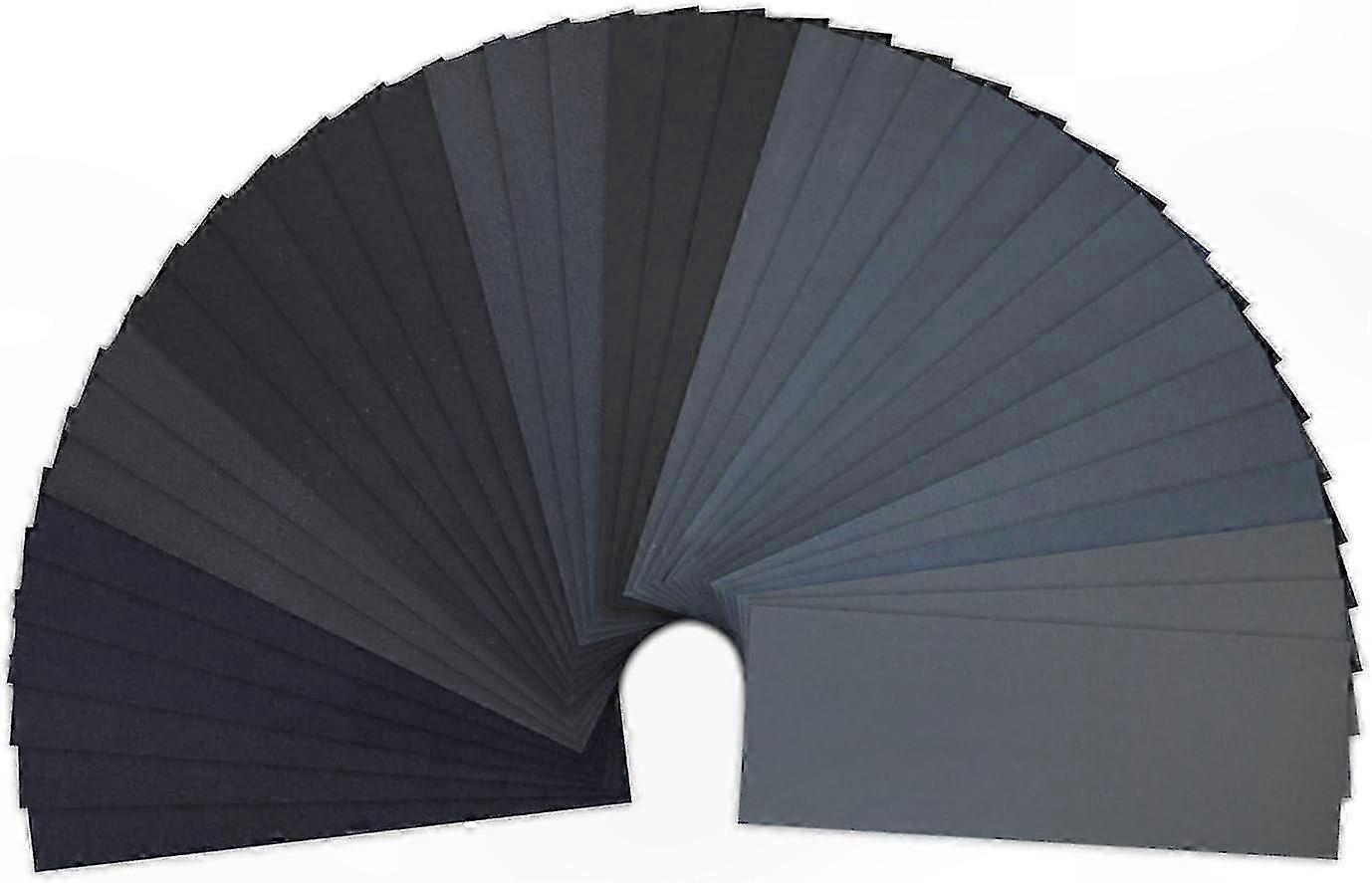 Packung Mit 36 Schleifblättern In Verschiedenen Körnungen, 23 X 9,3 Cm, Nass- Und Trockenschleifpapier Für Alle Arten Von Schleifarbeiten