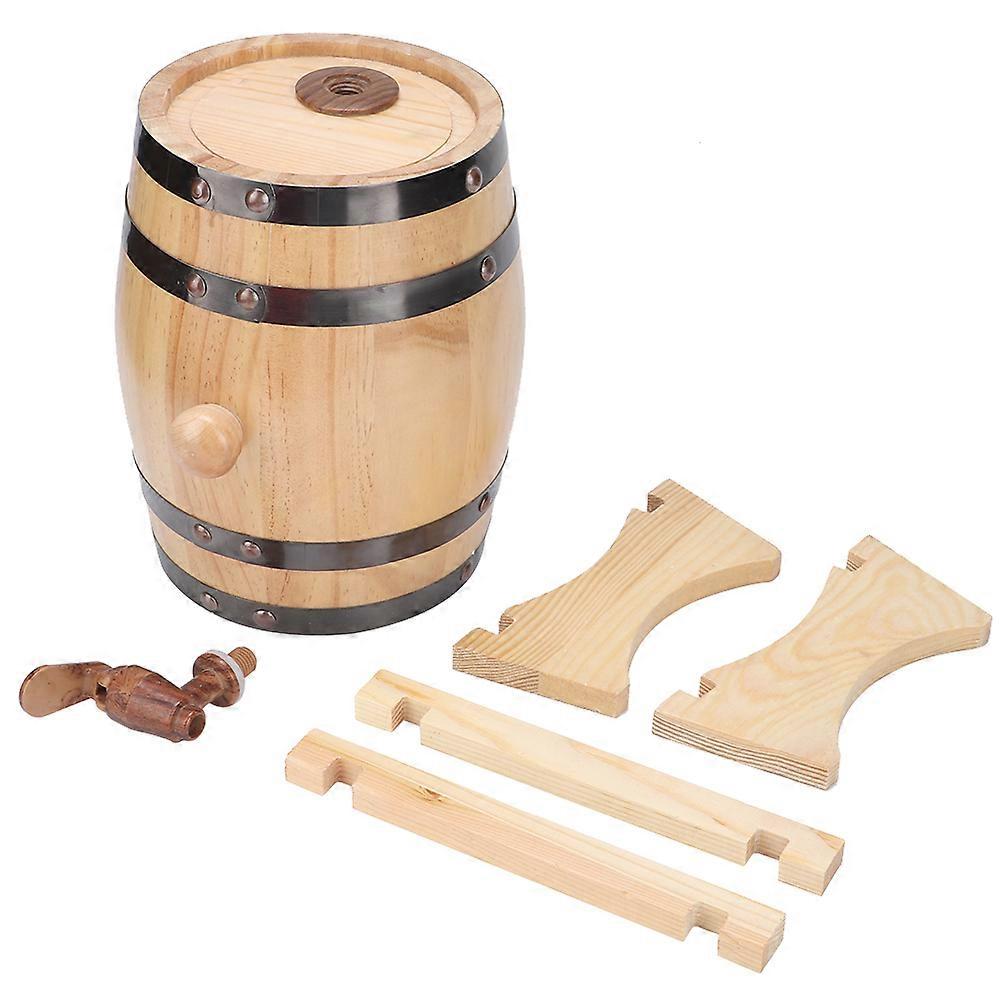 Miniatur-kiefernholzfass (1,5 L) Für Die Heimbrauerei Von Wein Und Bier, Holzfass Mit Zapfhahn, Handwerkliche Gärungsausrüstung