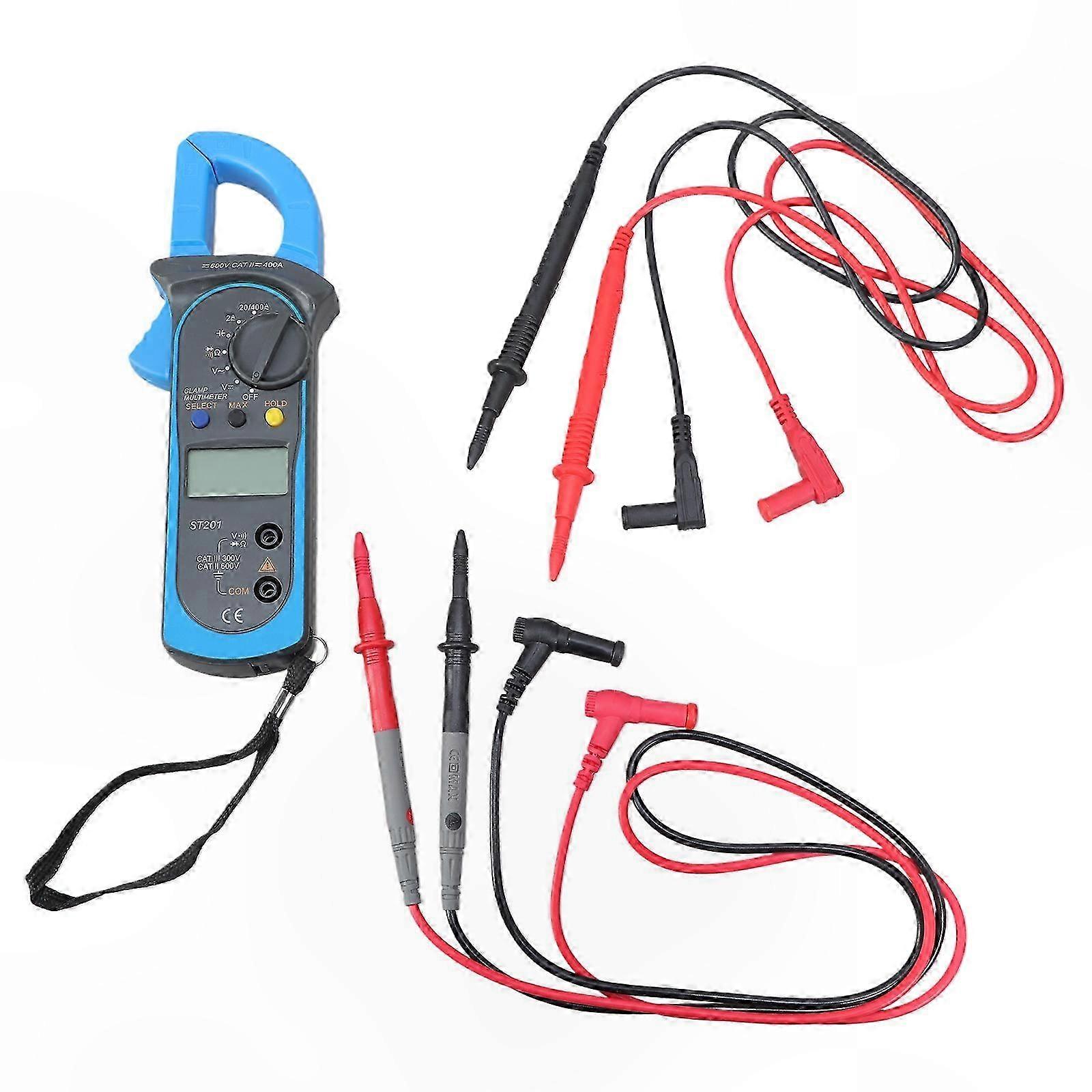 Digitales Zangenmultimeter, Wechsel- Und Gleichspannungs-/strommessgerät, Voltmeter Mit Automatischer Bereichswahl, Rot/blau