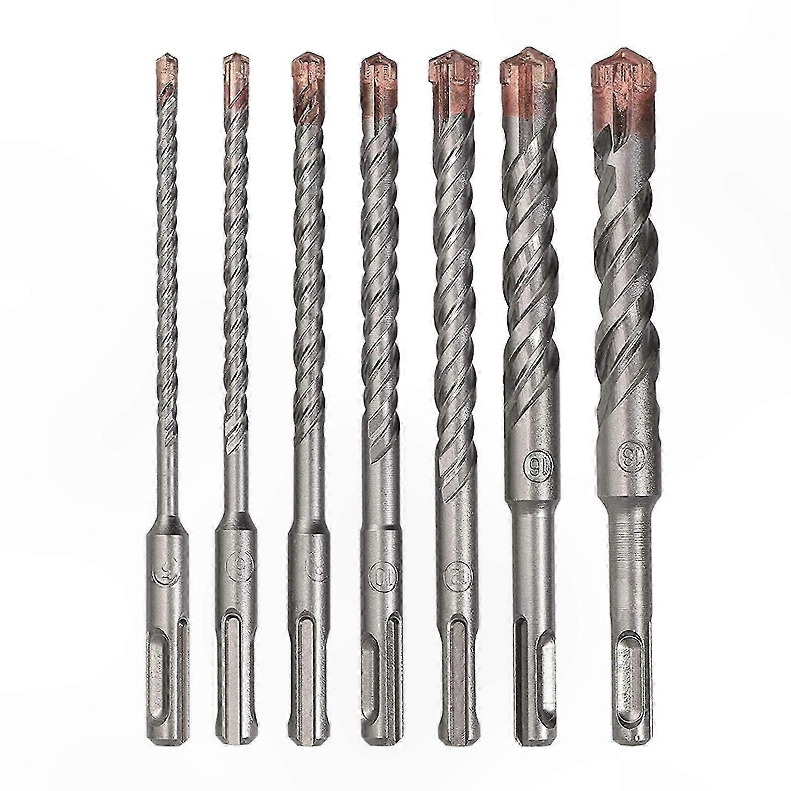 Sds Plus Hartmetall-bohrerset, Beton-schlagbohrmaschine, Durchmesser 5-6-8-10-12-16-18 Mm, Hochleistungs-hammerbohrer, Vielseitiges Bohrset.