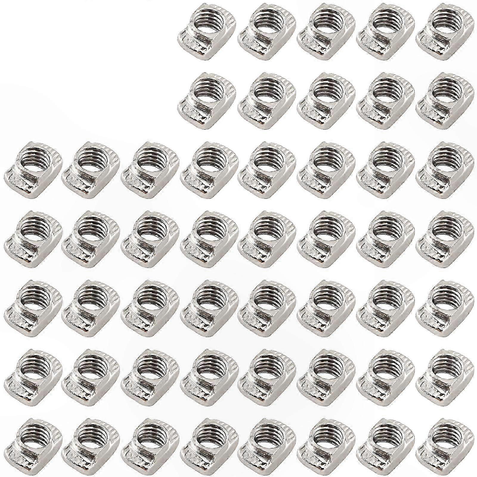 Gleitende T-nutensteine, 50 Stück, Vierkantblock Für Aluminiumprofile, Nutbefestigung, Gleitbolzen, Industrielles Befestigungszubehör.