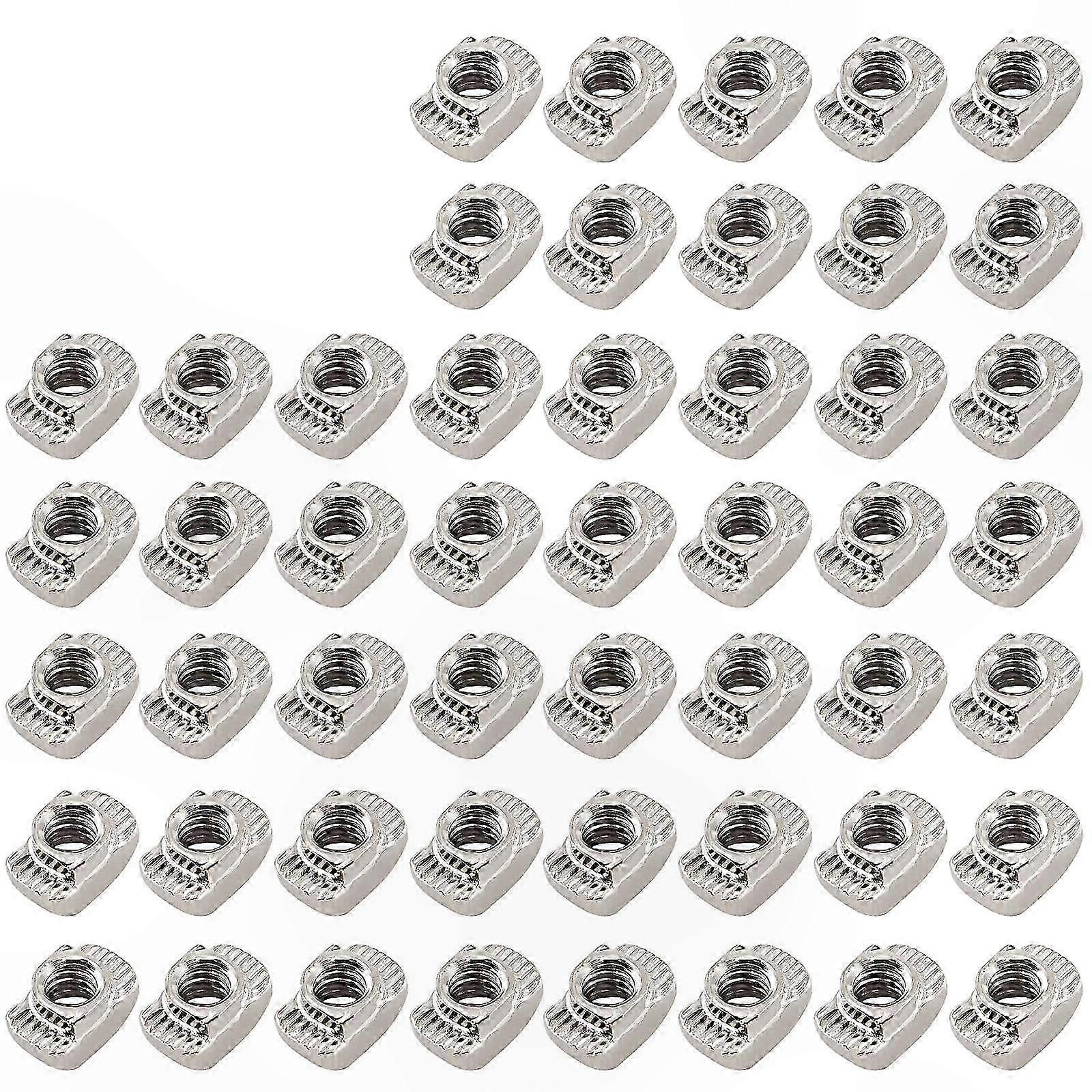50 Vierkant-t-nutensteine Für T-nuten, Aluminium-montageschienen, 50er-packung, Gleitbolzen Für Profile, Industriezubehör