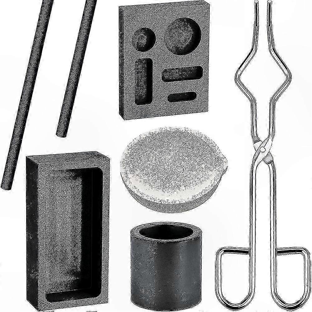 Graphitschmelzset Mit 2 Tiegeln Und Rührstab Für Metallguss