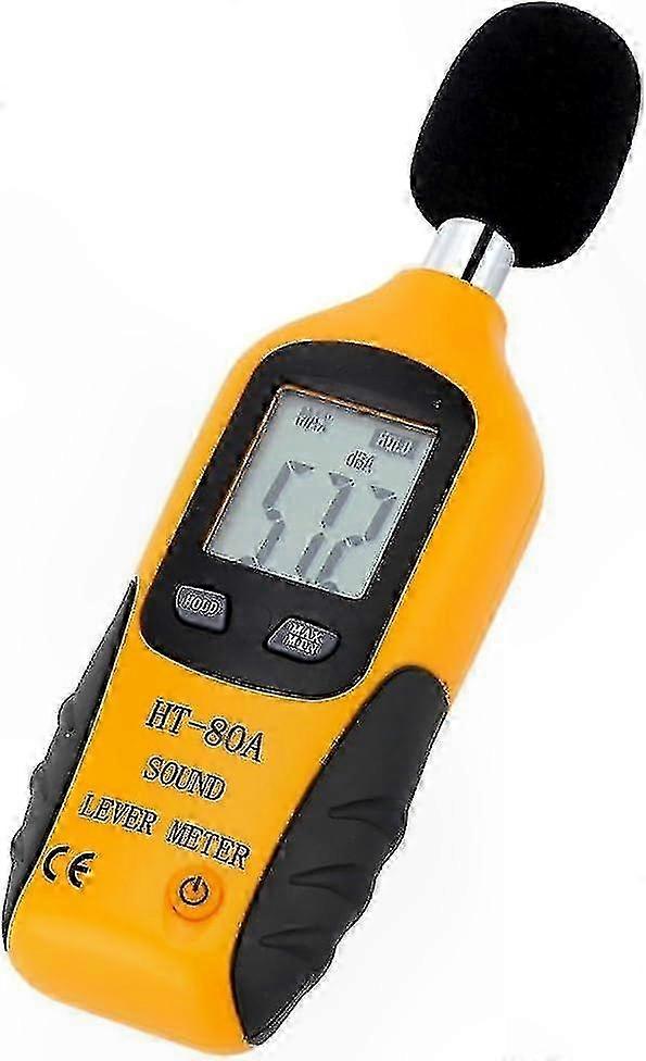 Professionelles Digitales Schallpegelmessgerät 30–130 Db, Schallpegelmessgerät Mit Hintergrundbeleuchtung, Inklusive 9-v-batterie