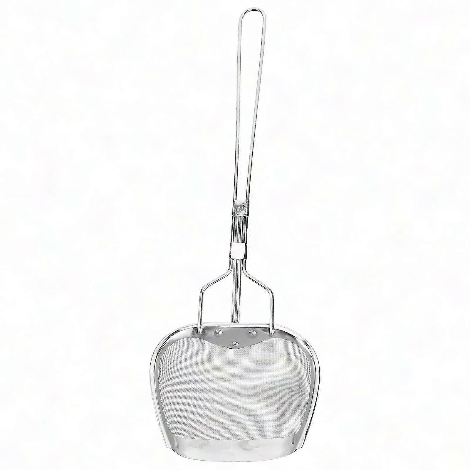 Ölsieb Aus Edelstahl, Feinmaschiger Schaumlöffel Zum Abseihen Von Suppen Und Brühen, Robustes Küchenutensil, 1 Stück