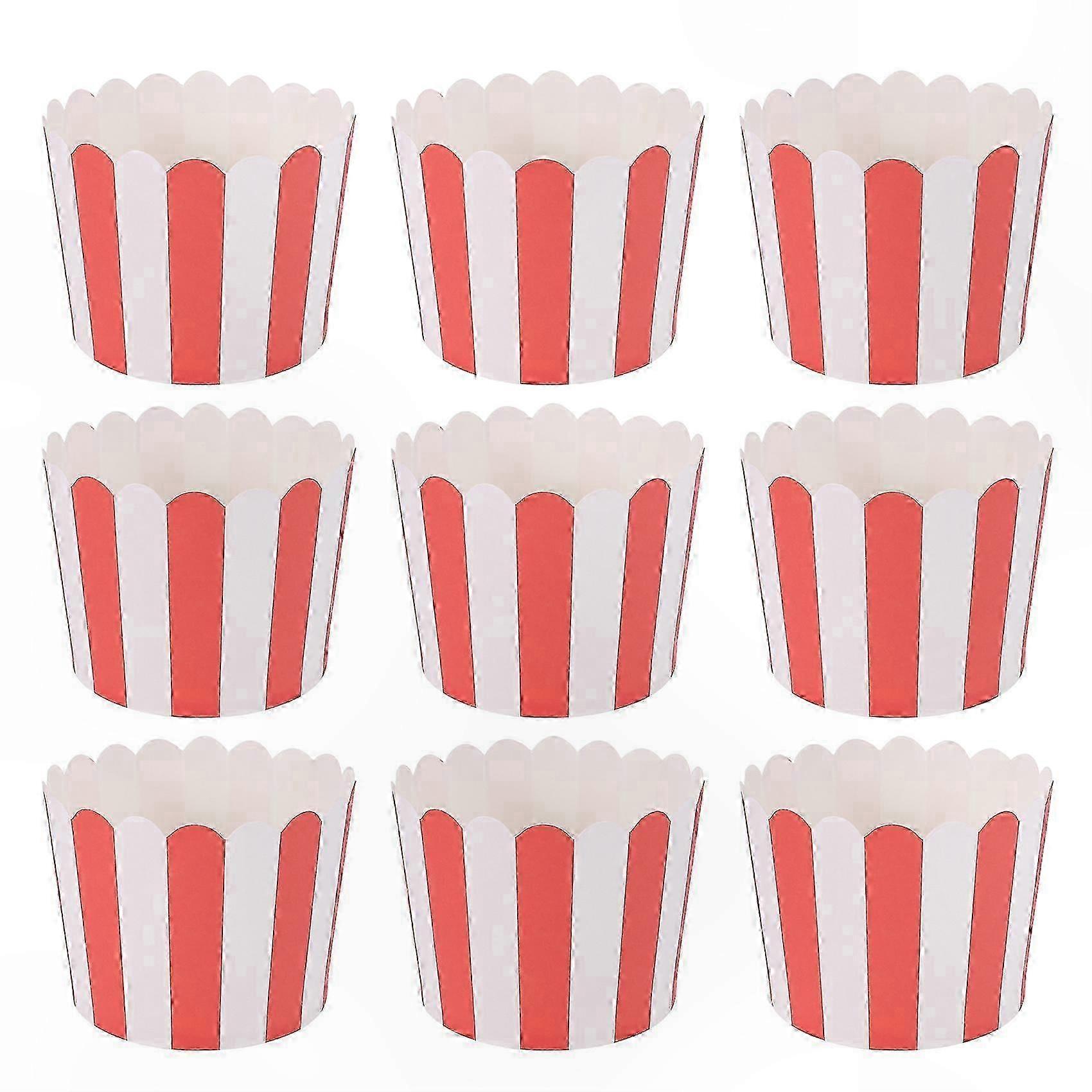 Rot Gestreifte Papierförmchen Für Cupcakes, 50er-set Für Muffins Und Gebäck