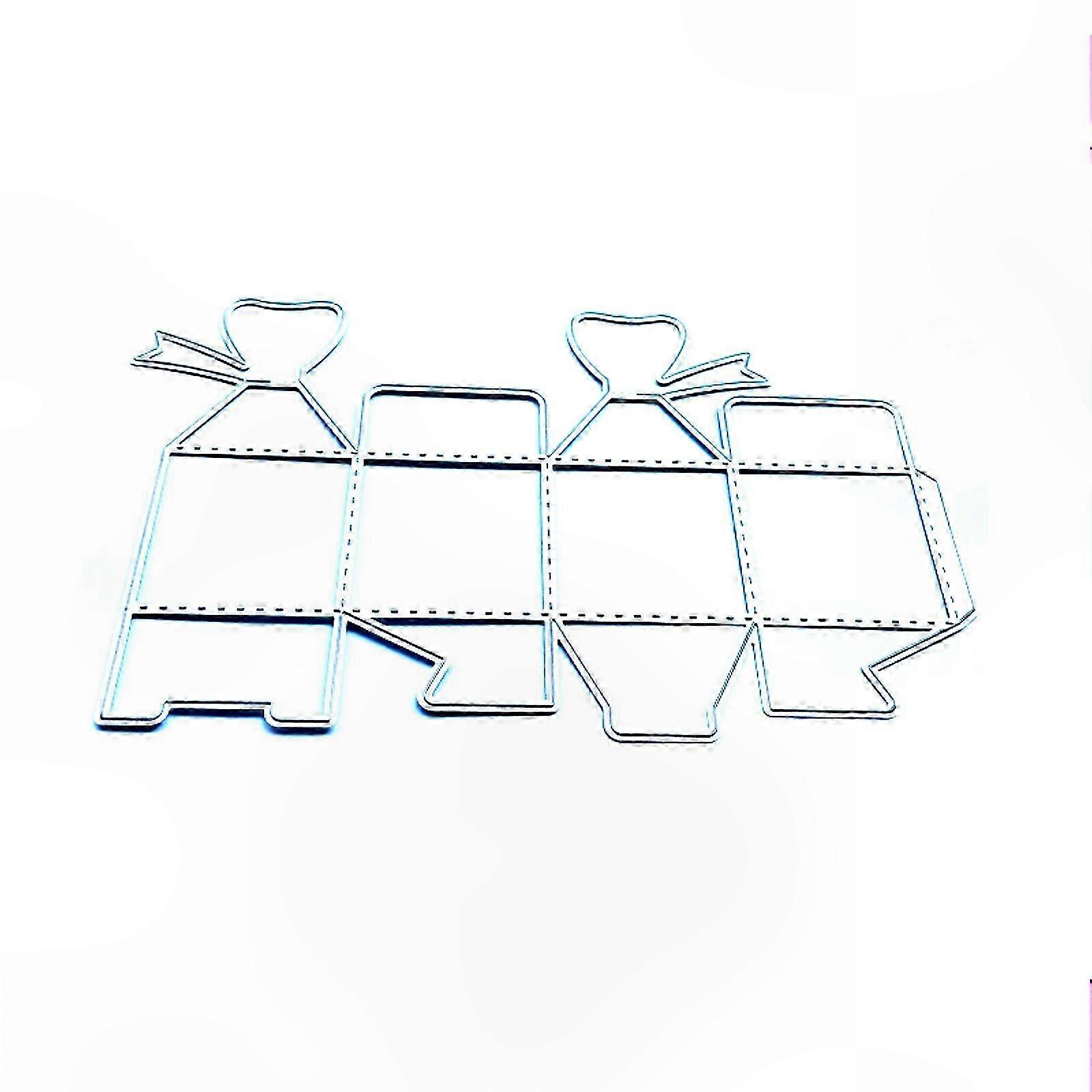 3d-schleifen-bonbonbox-faltvorlage, Metall-stanzschablone Für Karten Und Papier, Diy-origami-schablone, Bastelform Für Geschenkboxen, Kreative Geschenkbox