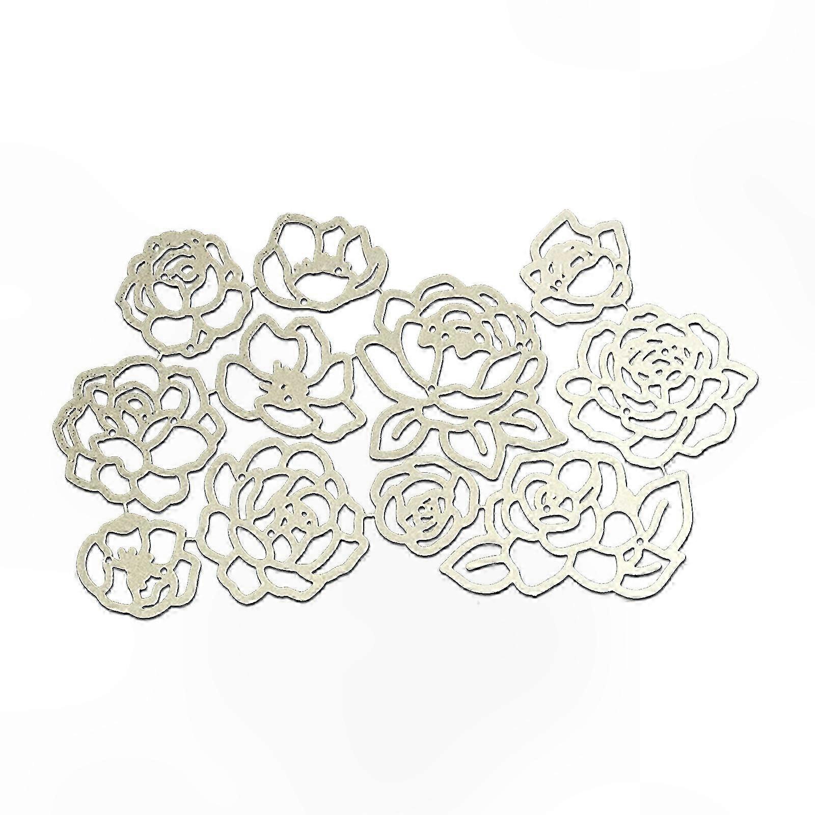 Ausstechform „rosa Blume“ Aus Metall – Diy-vorlage, Stempel, Schablone, Scrapbooking-fotoalbum, Kreativwerkzeug