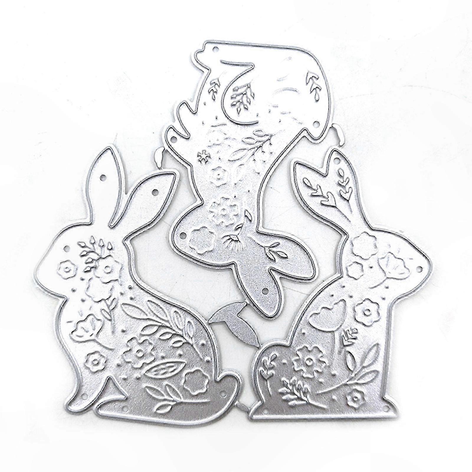 Osterhasen-stanzschablone Aus Metall, Scrapbooking-schablone, Diy-karten, Eming, 6-teilig, Kreativer Stanzstanzer Für Bastelarbeiten