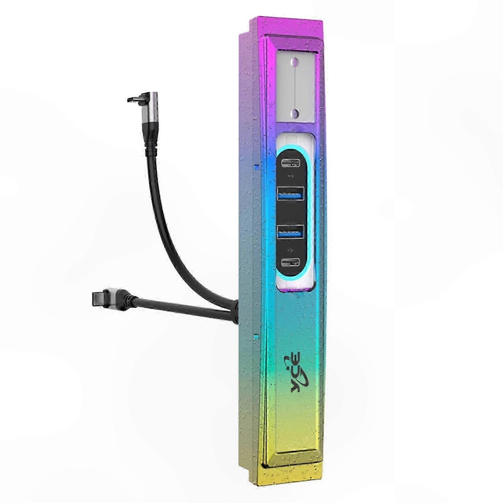 Usb-hub-dockingstation Mit Mehreren Ports Für Die Mittelkonsole Mit Intelligentem Sensor, Usb-c-anschluss, Kfz-adapter, Verstärktem Zubehör Und Einzelkabel