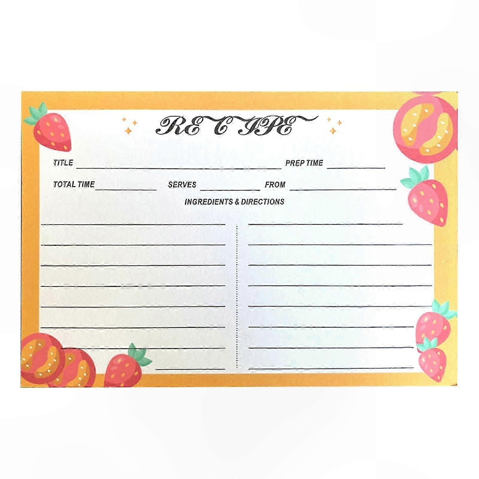 50 Farbenfrohe, Doppelseitige Rezeptkarten, Linierte Karten Für Hochzeiten, Babypartys, Weihnachtsfeiern, Gastgeschenke – 50er-set
