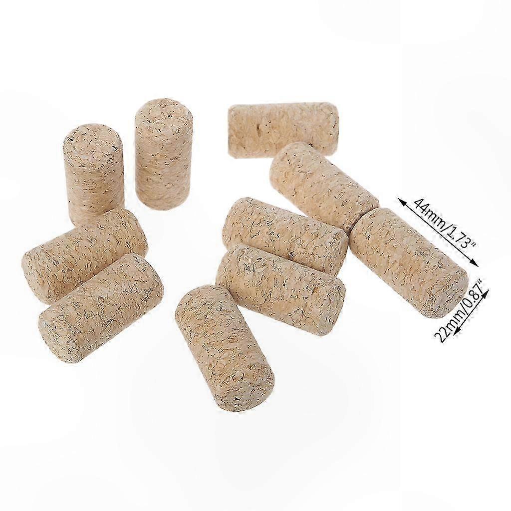 10 Naturkorken Für Weinflaschen, Gerade Holzkorken, Flaschenverschlüsse, 10er-packung
