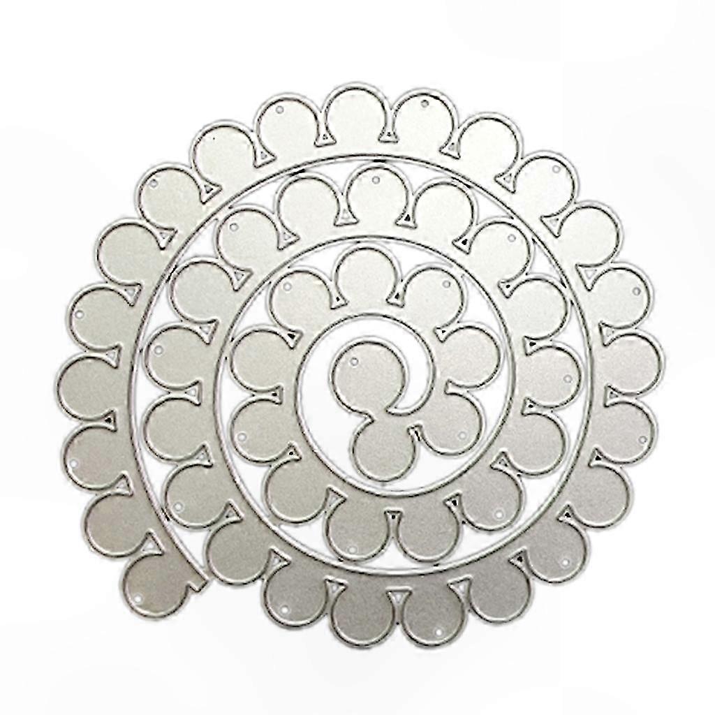Set Mit 4 3d-blumen-metallic-schablonen Für Scrapbooking, Diy-schneidevorlage, Karten- Und Fotoalbumform, Eming Bastelwerkzeug Zum Verzieren Von Papieren Und Dekorationen.