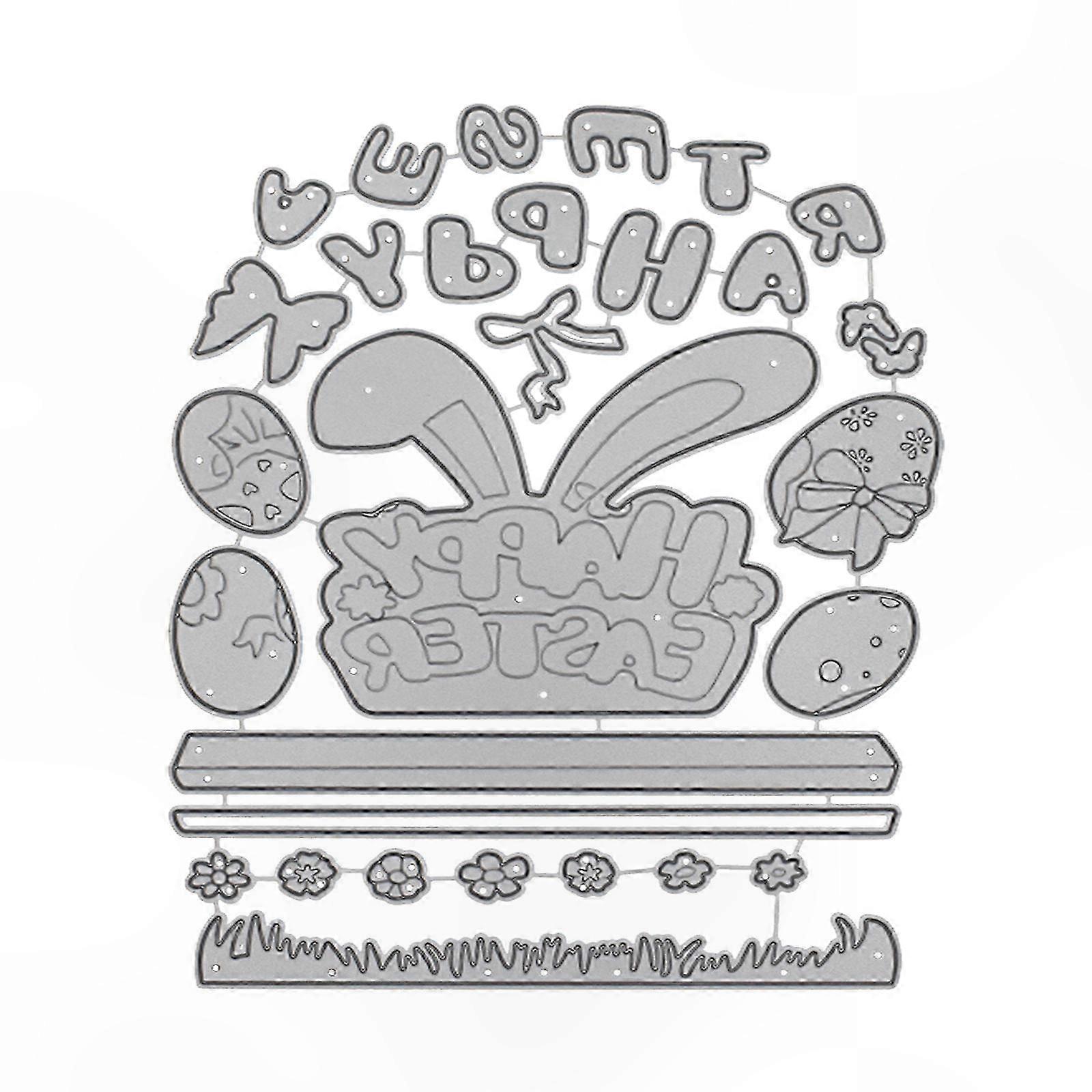 Oster-metall-ausschnitt Hasenohren Schablone Diy Scrapbooking Vorlage Kartenalbum Werkzeug Eming