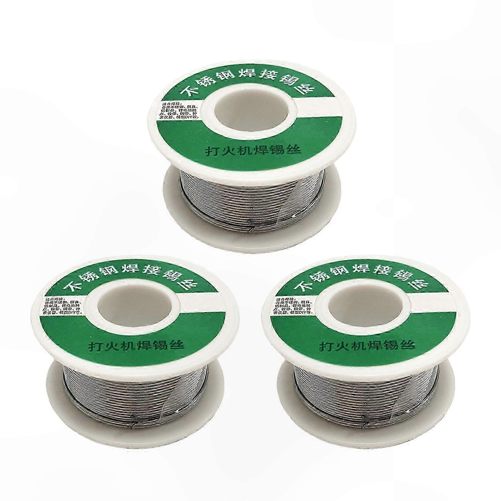 Set Aus 3 Hochwertigen Edelstahl-lötdrähten, Ideal Für Verschiedene Metallverbindungen, Garantiert Eine Zuverlässige Und Starke Lötverbindung.