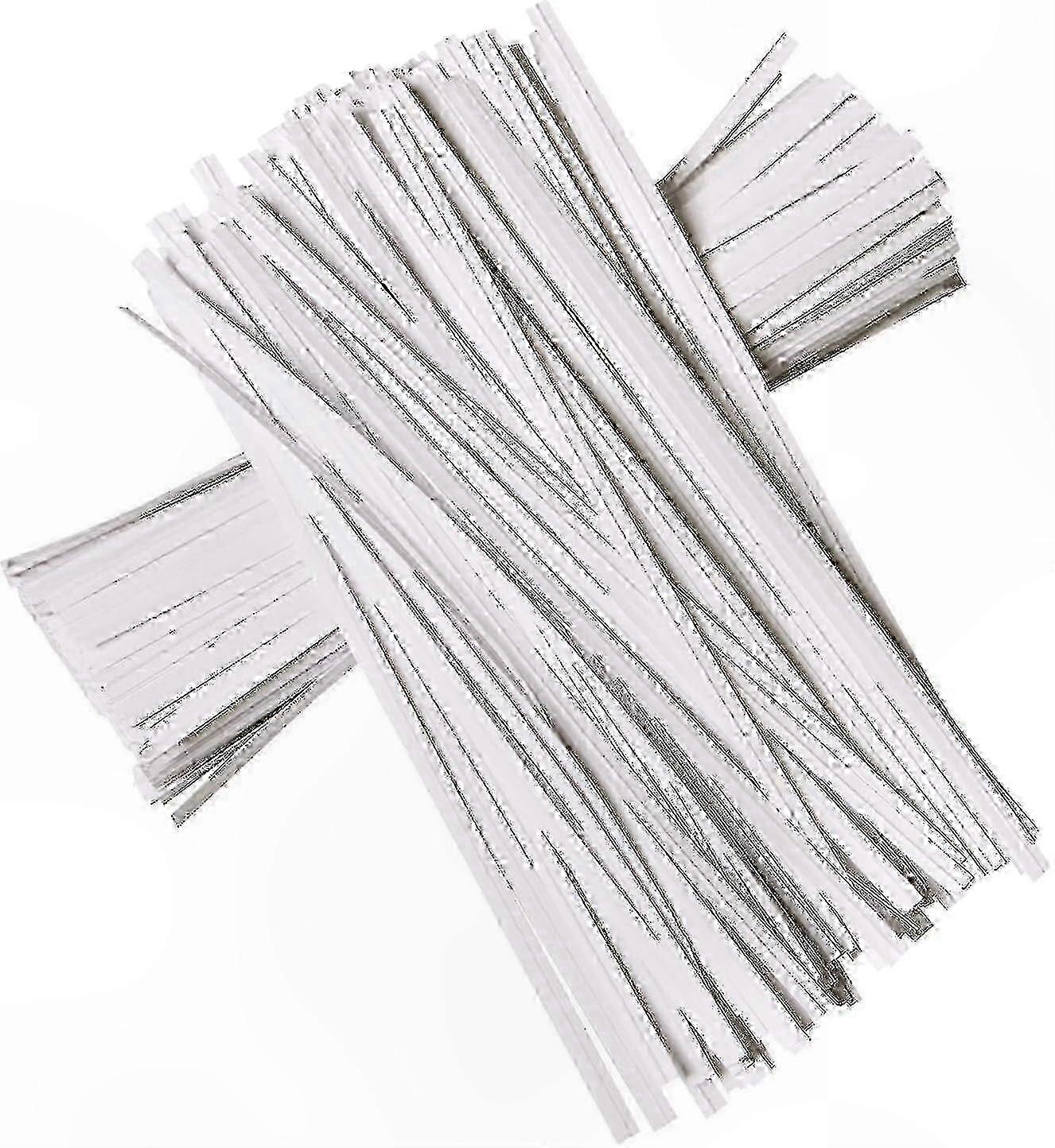 Weiße Kraftpapier-drehverschlüsse Für Beutel, 5 Zoll, Packung Mit 200 Stück, Ideal Zum Verpacken Von Brot Und Süßigkeiten.