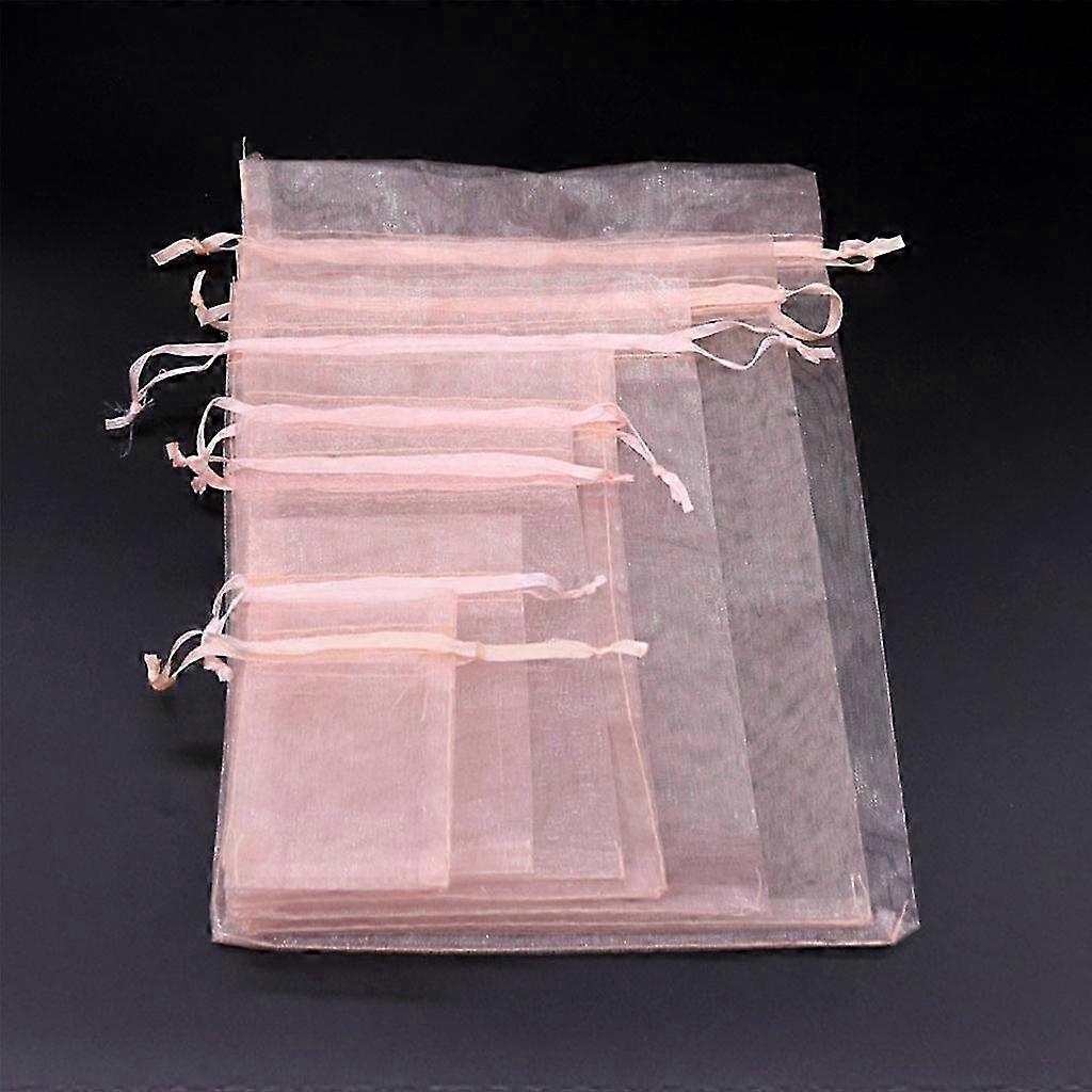 100 Dünne Organzabeutel Mit Kordelzug, Geschenkbeutel Für Schmuck, Transparente Beutel Für Hochzeiten, Partys, Weihnachten, Süßigkeiten, 17 X 23 Cm