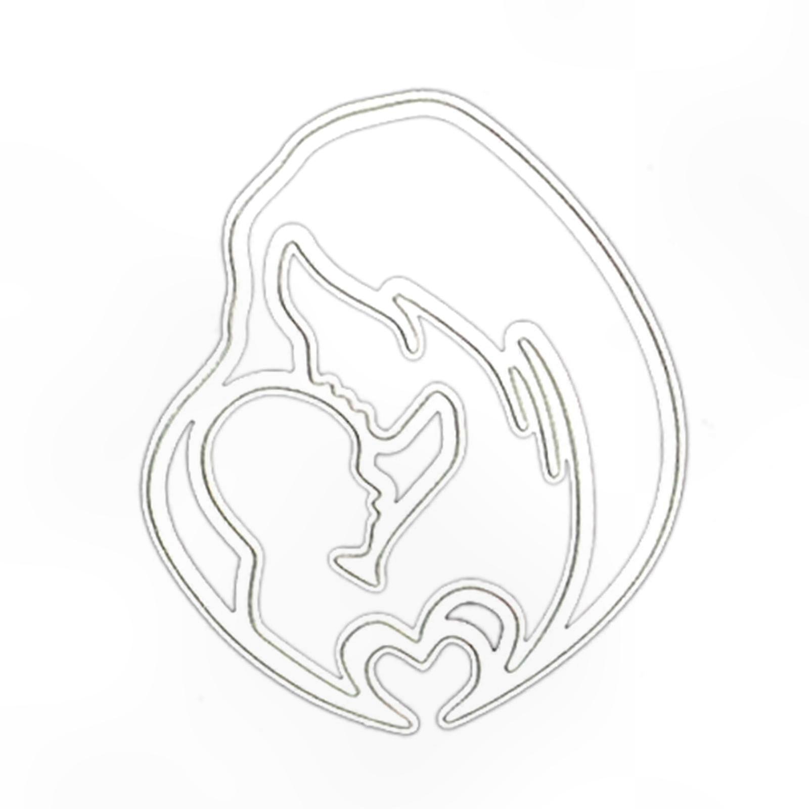 Metallschneidschablone „mutter“ Für Valentinstag, Geburtstag, Hochzeit, Feiertage, Kreatives Notizbuch
