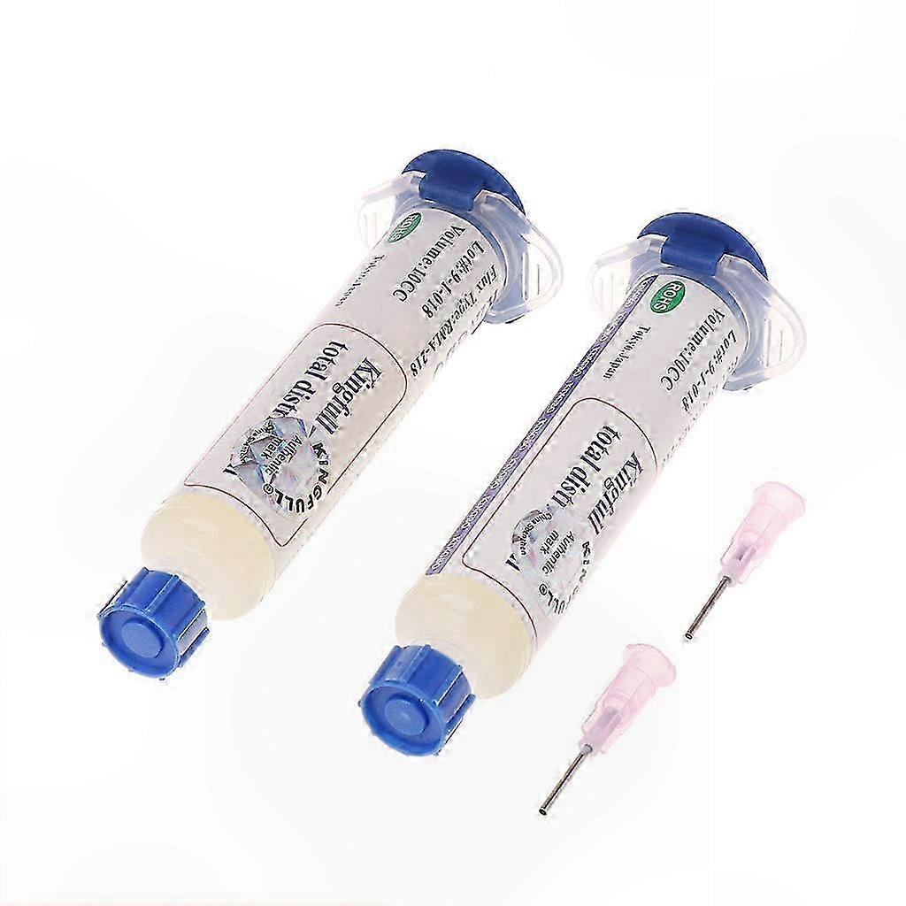 2x10cc Rma-218 No-clean Lötflussmittel-set Für Bga-reballing, Präzisionsreparatur Mit Nadeln