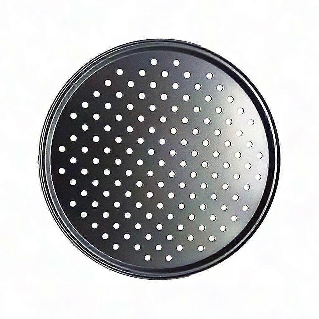 Antihaftbeschichtete Pizzapfanne Aus Kohlenstoffstahl Mit Löchern – Schwarz, 32 Cm, Backblech Und Backform Für Pizzen Mit 9/10/11/12 Zoll Durchmesser, Backutensil