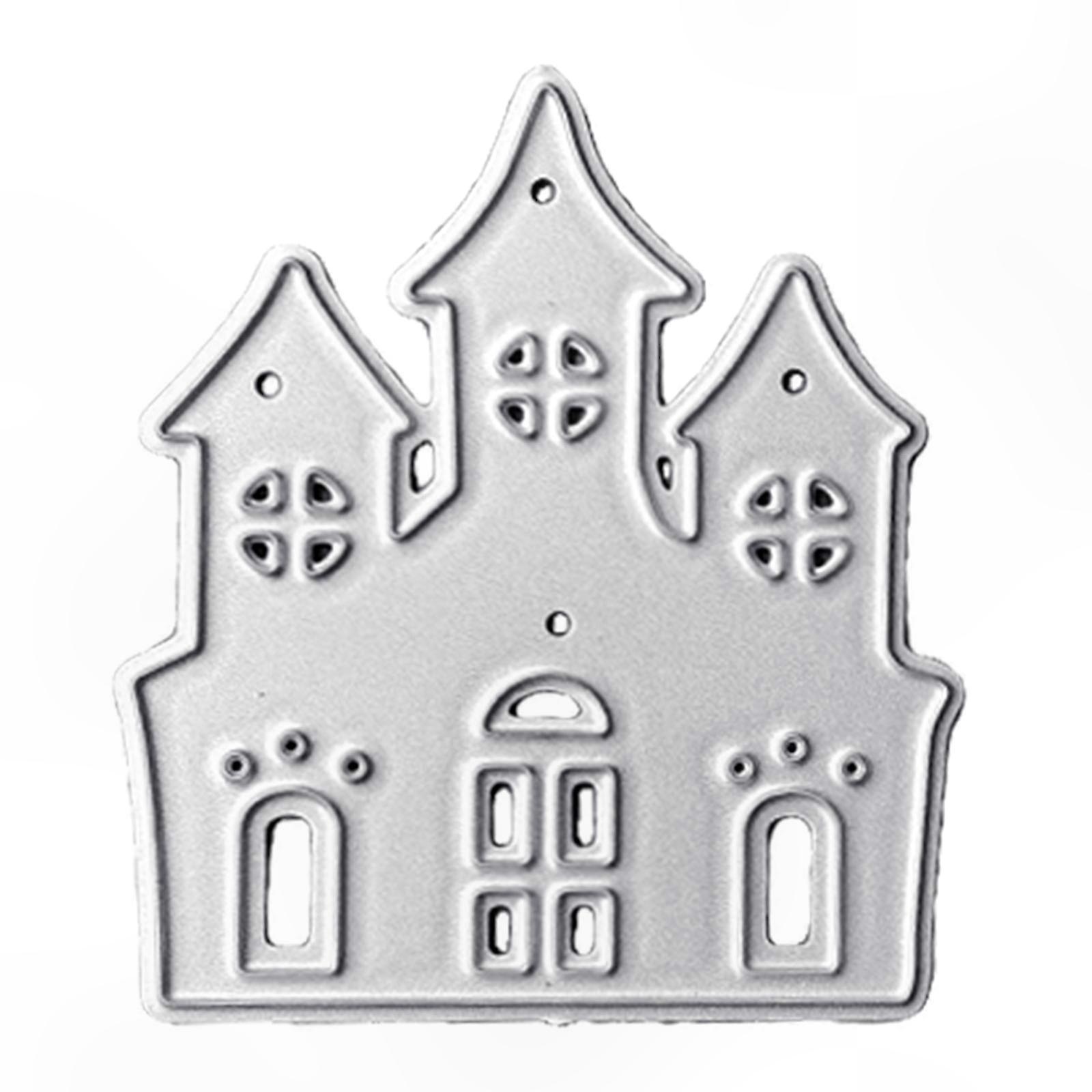 Weihnachtsschloss-ausstechform Aus Metall Für Diy-kartenbasteln, Scrapbooking, Fotodekoration, Kreative Vorlagen