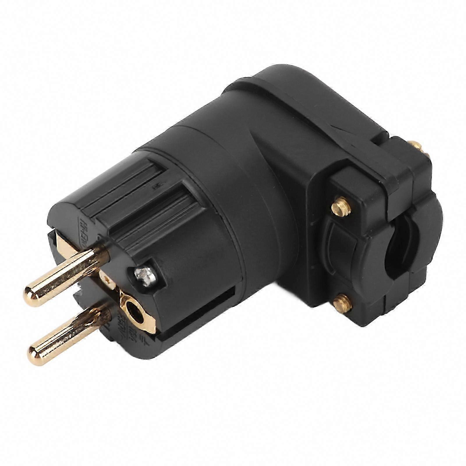 Eu-stecker 100–250 V, 90°-netzbuchse, 24 Karat Vergoldet, Reinkupfer, Hifi-audioanschluss