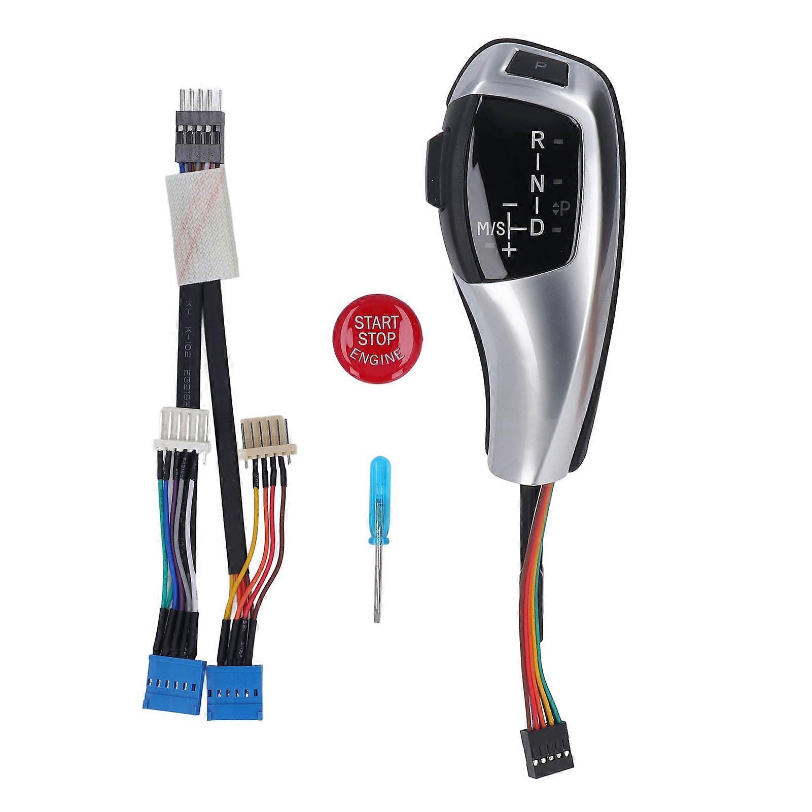 Roter Led-gangwahlschalter Mit Motorstartknopf, Zierleistensatz Für 6er Bmw E63 E64 Phase 1 2004-2006
