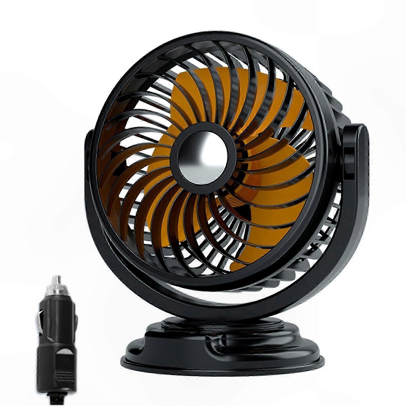 Mini-elektroventilator (24 V Dc) Für Autos, Leistungsstarker 360°-kühler, Auto- Und Heimzubehör, Starker Luftstrom, Fahrzeugdekoration