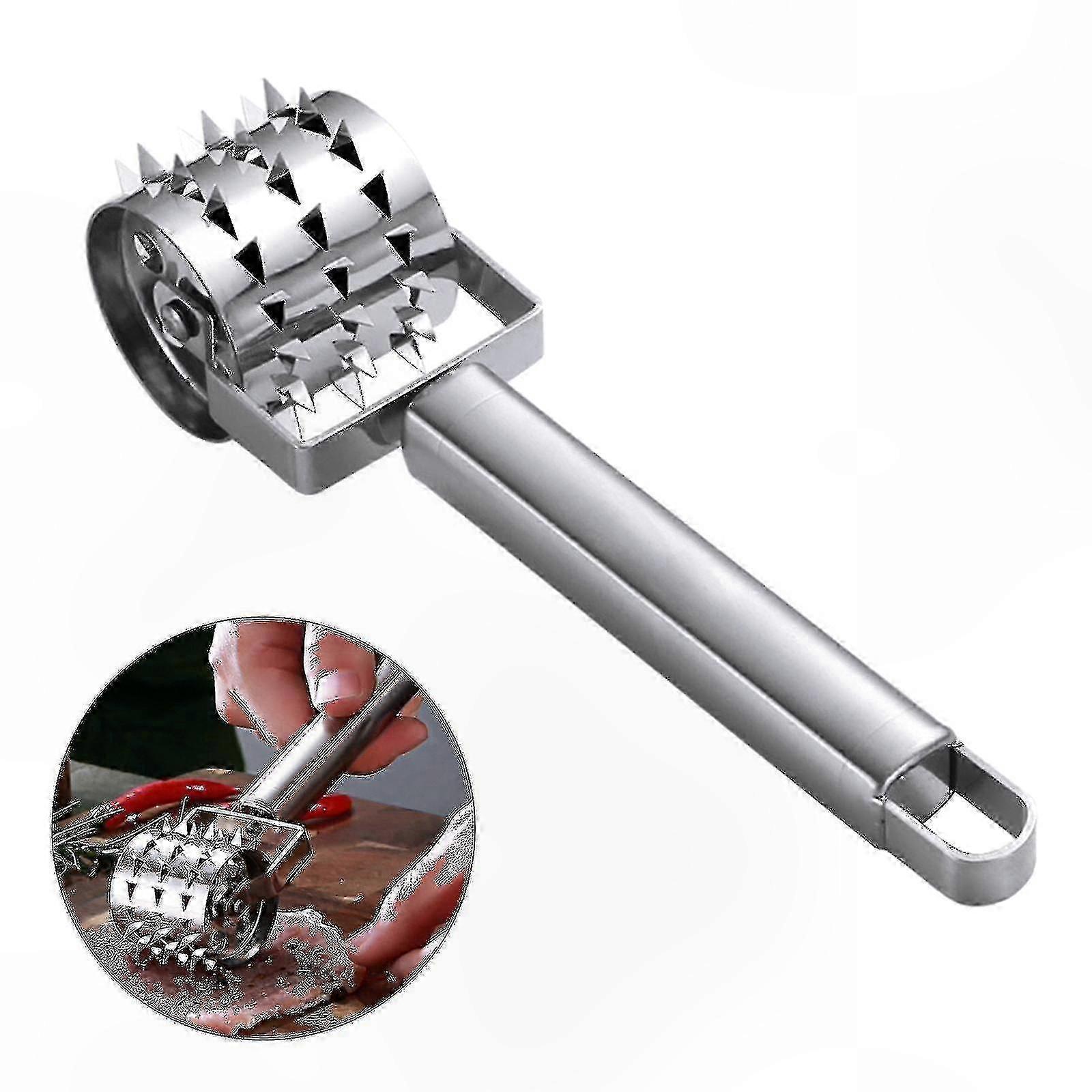 Messer Für Schweineschwarte Aus Edelstahl, Nadelhammer Zum Durchstechen Von Fleisch, Professionelles Knusperwerkzeug, 1 Stück, Für Den Kulinarischen Gebrauch.