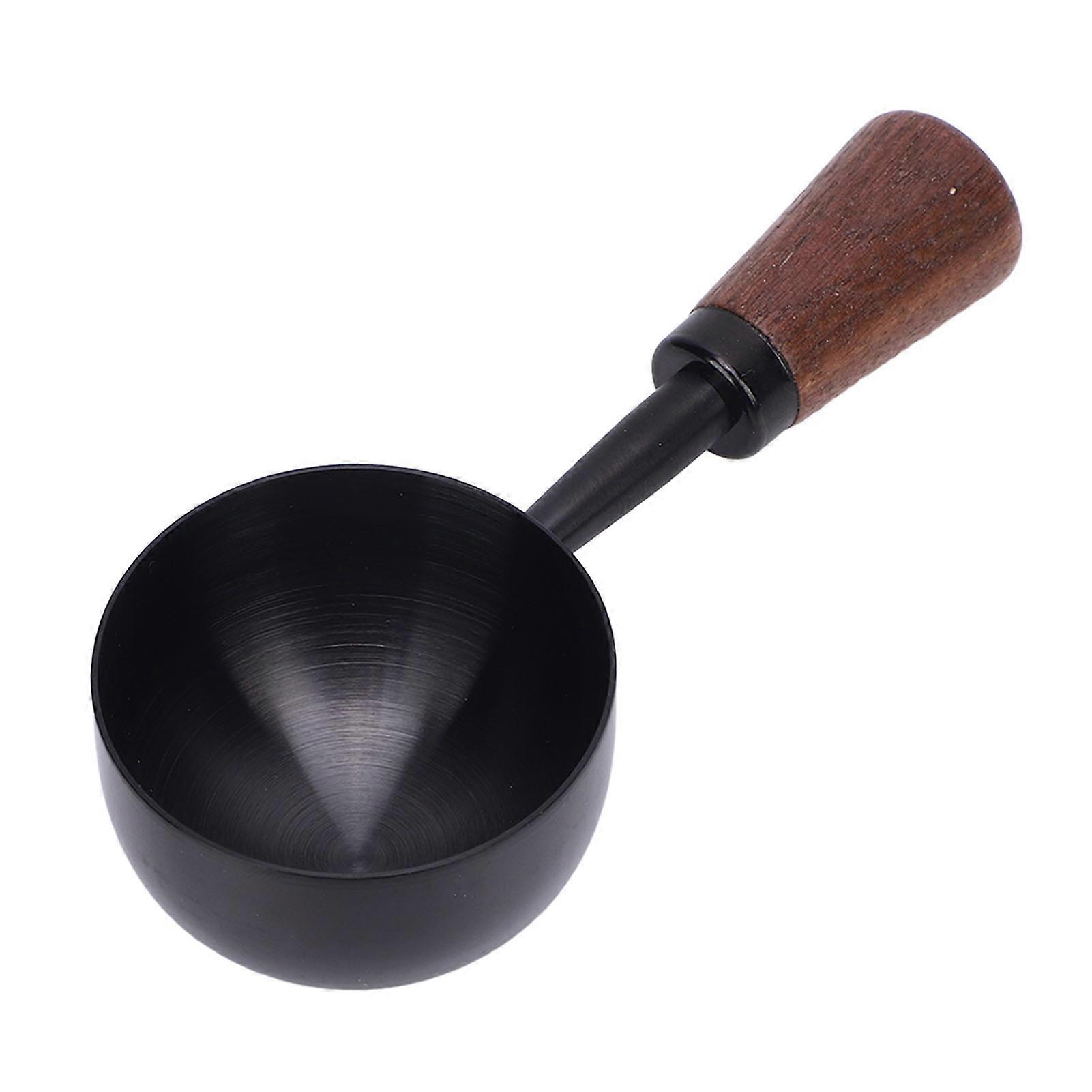 Vintage-retro-kaffeelöffel Für Tee Und Bohnen, Messlöffel Aus Edelstahl 304 Mit Kurzem Holzgriff, Küchenutensil Zum Servieren Und Abmessen