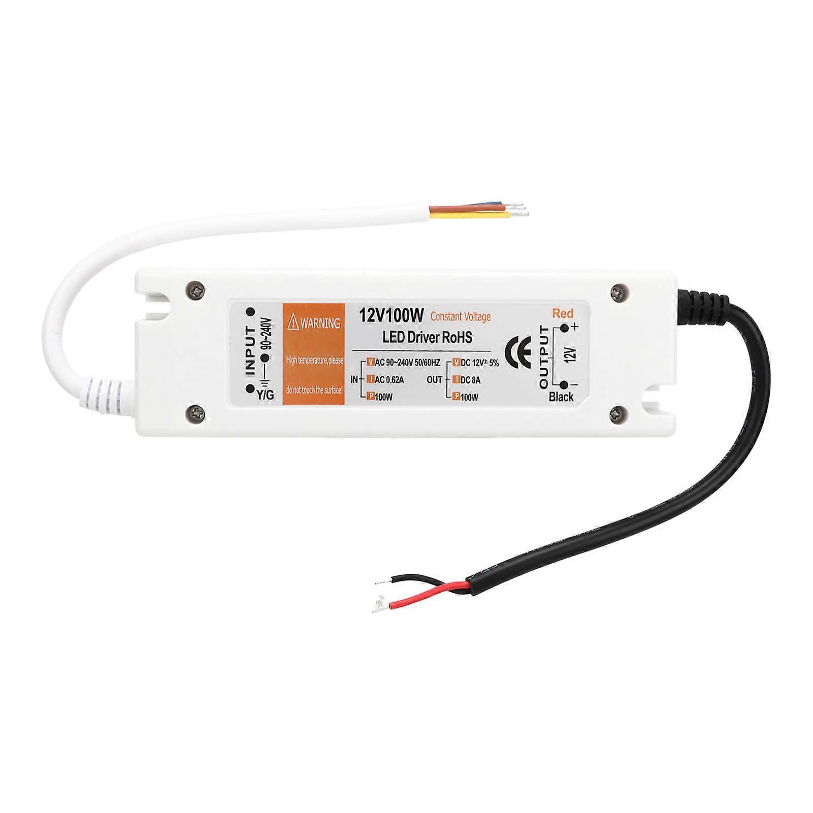 12v 8a 100w Netzteil, Ac 90-240v 0,62a Auf Dc 12v Adapter, Kurzschlussschutz, Led-transformator, Für Den Heimgebrauch