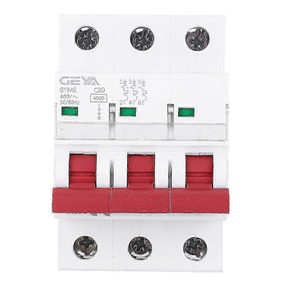 Gym8-c45 3p 400vac 20a Leitungsschutzschalter, Schutzschaltung Mit Doppelseitiger Sammelschiene, Automatischer Schalter Für Schalttafeln