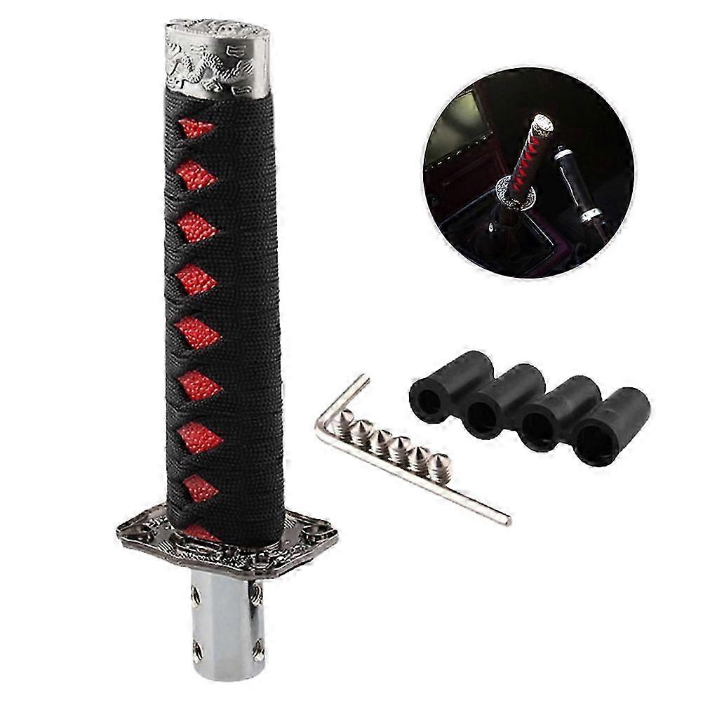 Samurai-schaltknauf Für Schaltgetriebe, Universeller Schalthebel Mit 4 Adaptern, Kompatibel Mit Schalt- Und Automatikgetrieben
