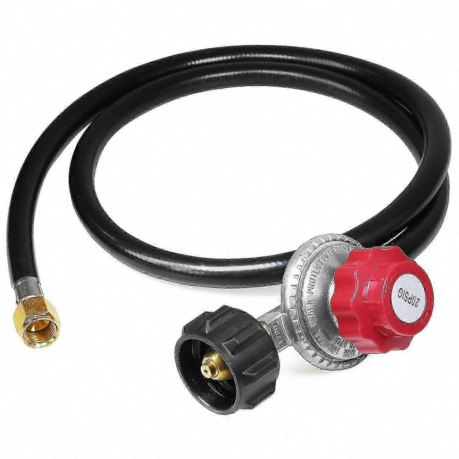 Hochdruck-propanregler 0-20 Psi Mit 4 Ft Qcc1/typ1 Schlauch Für Brenner, Truthahnfritteuse, Räucherofen Und Andere Geräte.