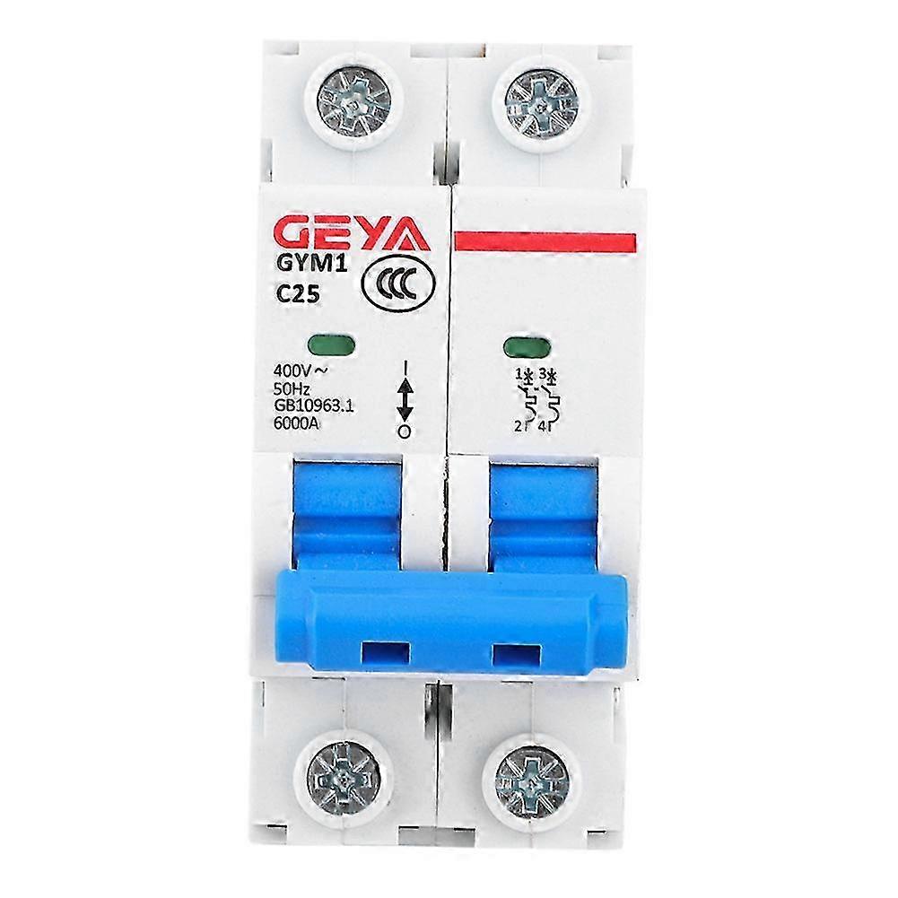 Gym1-dz47s 2p 25a 400vac Modularer Leistungsschalter, Ip20 Langzeitschutz, Automatischer Bipolarer Schalter Für Schalttafeln, Zuverlässige Abschaltung.