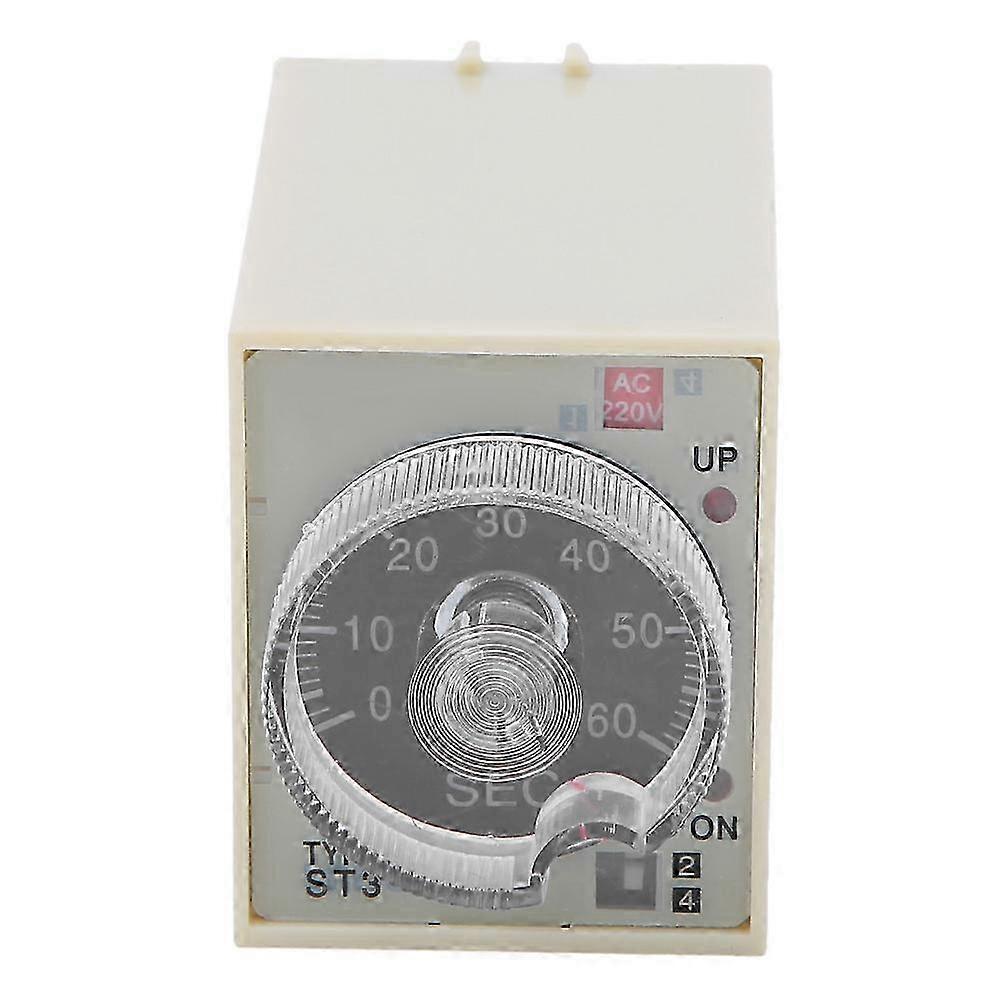 Einstellbarer Relais-timer Mit Taster, Hochwertiges Pc-gehäuse, St3pa E, Ac 220 V, 50/60 Hz, Präzise Zeitsteuerung