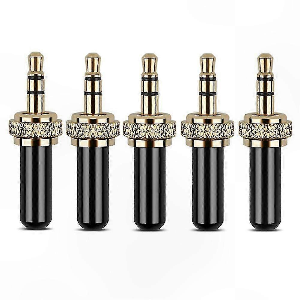 Packung Mit 5 Mini-3,5-mm-stereo-klinkensteckern Mit Schraubverriegelung, M6-gewindeanschlüsse Für Kompatible Audiogeräte