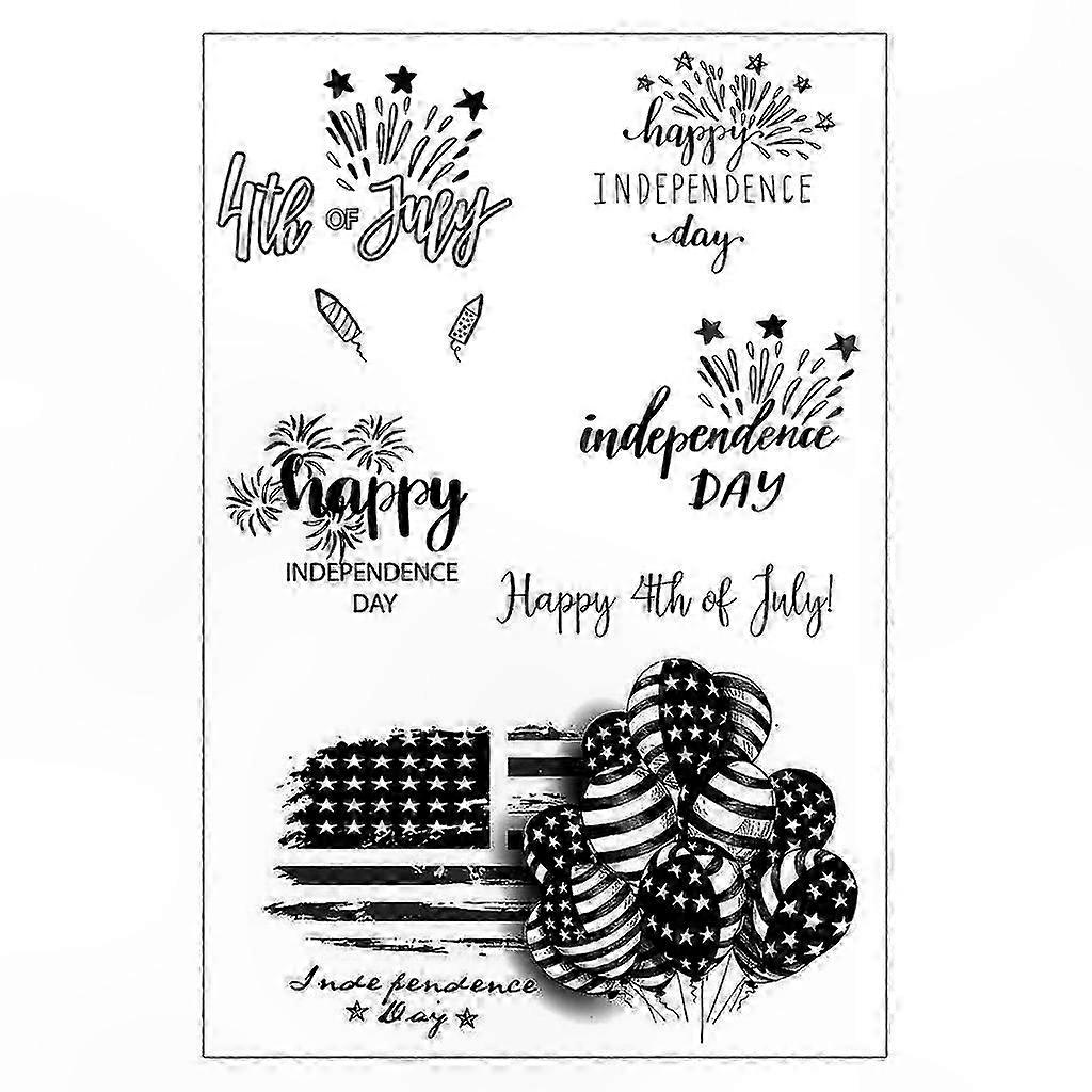 Transparente Silikonaufkleber Für Scrapbooking-stempel, Fotoalbumdekoration Und Diy-karten, Bastelwerkzeug Für Patriotische Feierlichkeiten
