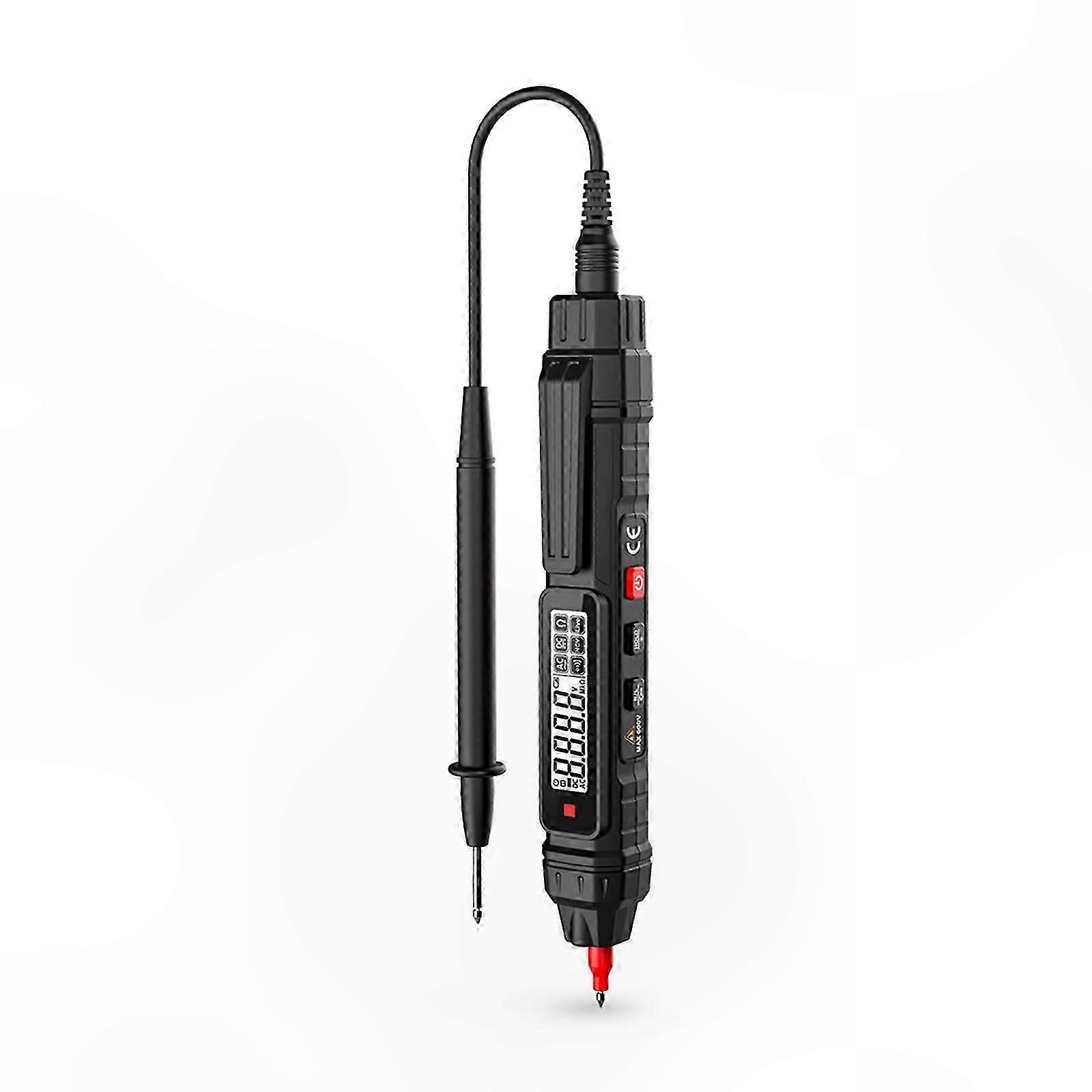 Digitales Stiftmultimeter-spannungsprüfgerät Mit Automatischer Phasenerkennung, Automatischer Messbereichseinstellung, Led-hintergrundbeleuchtung Und Taschenlampe, Einstellbarer Empfindlichkeit Für El